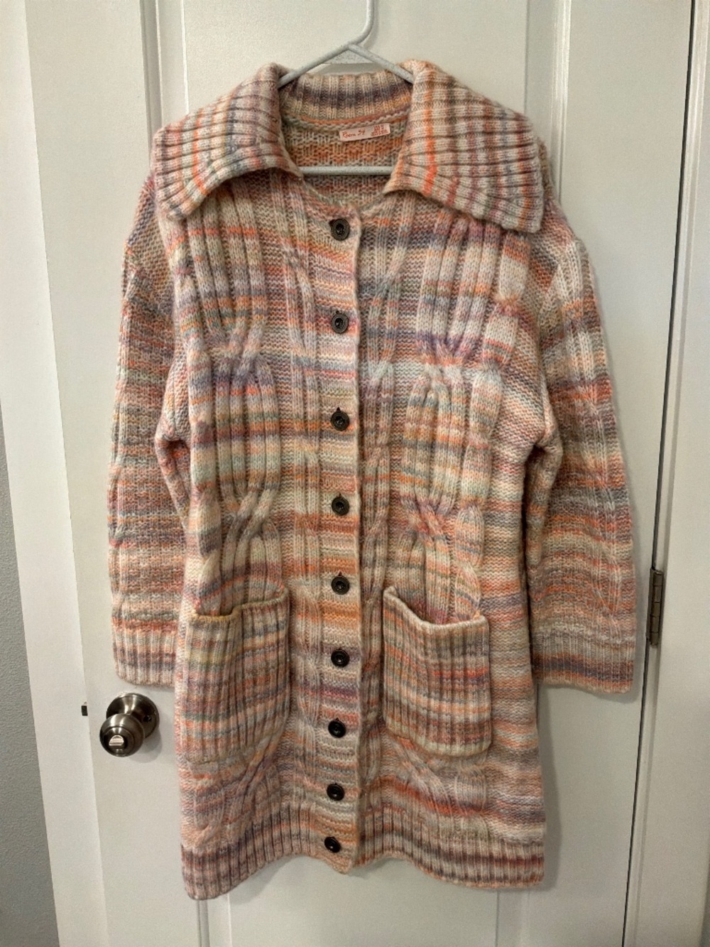 Room 34 Rainbow Shawl Collar Cardigan